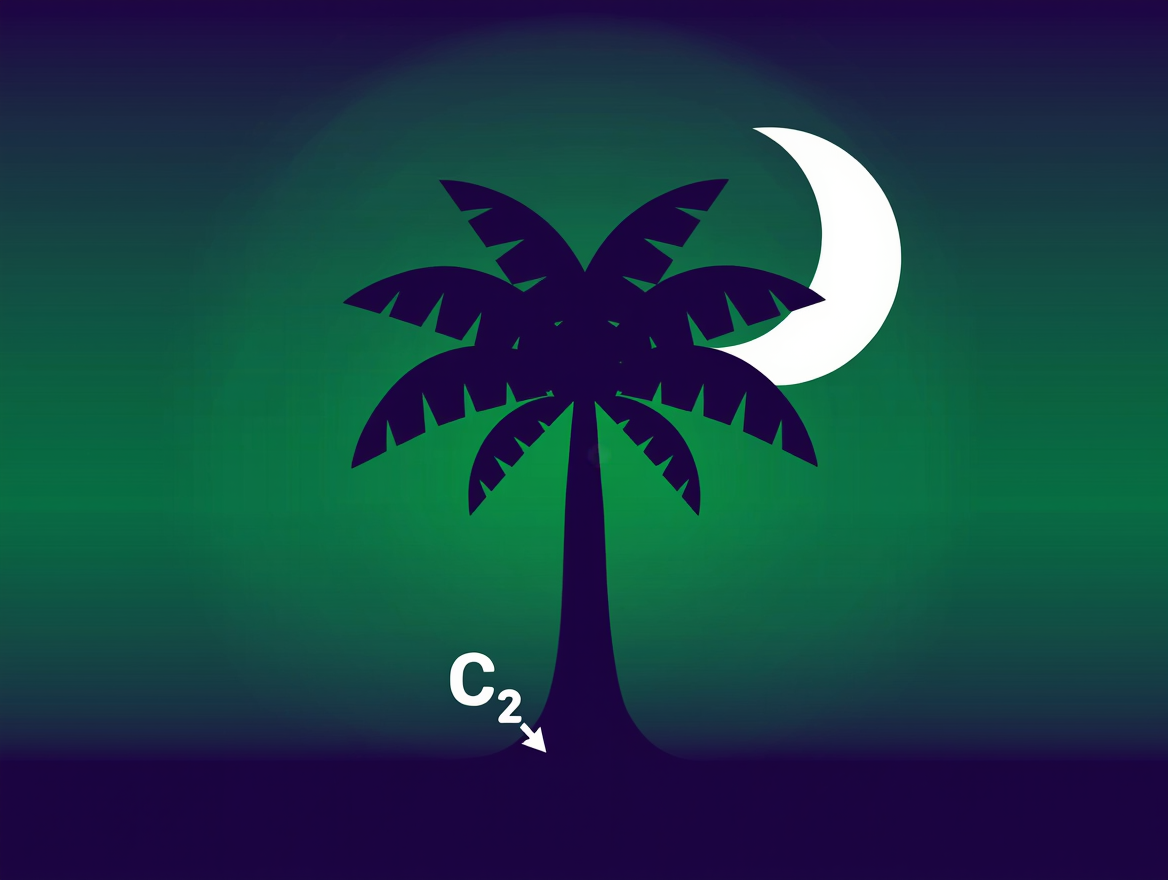 Ilustración sobre los árboles tropicales que respiran de noche