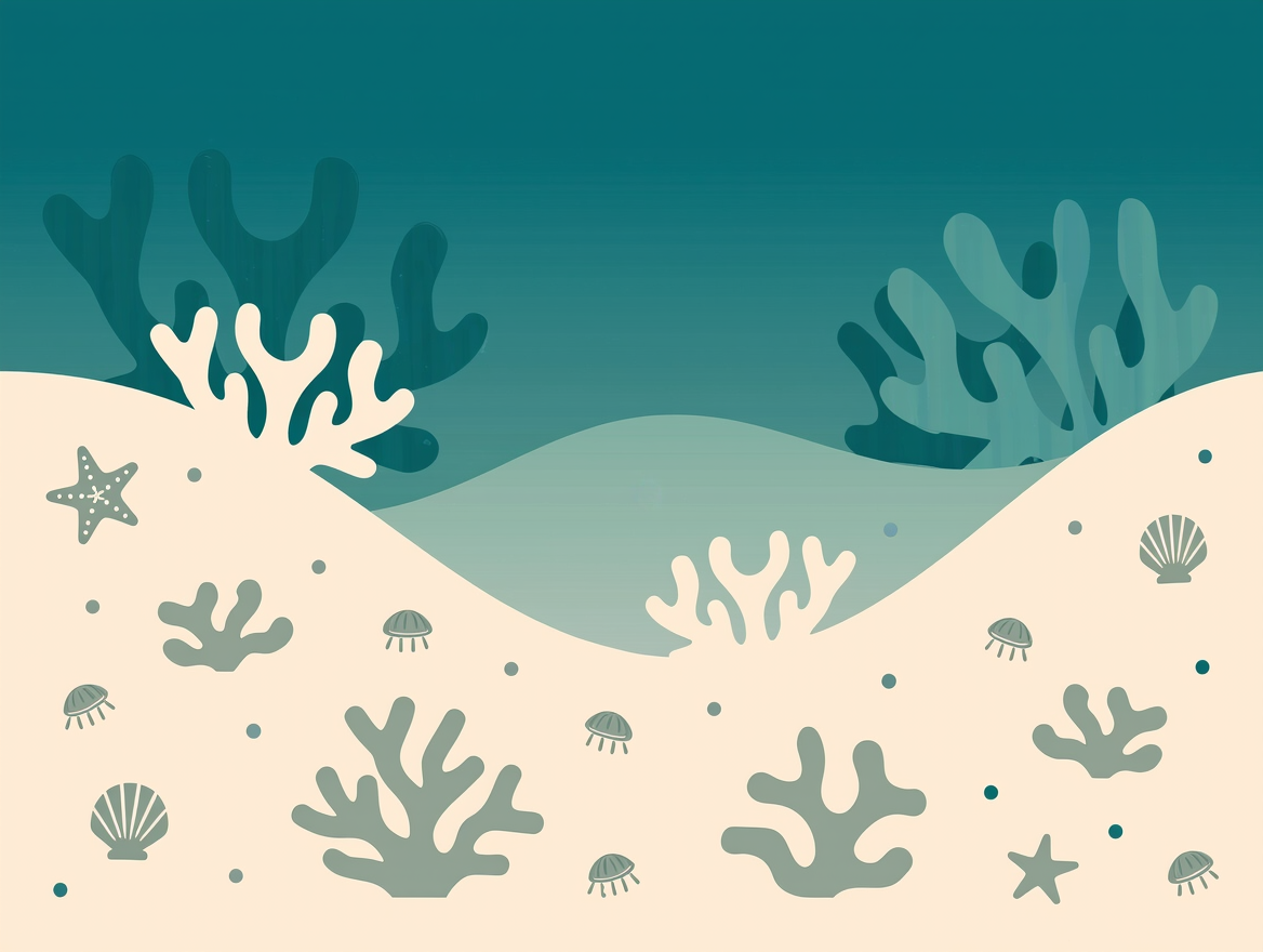 Ilustración sobre la salud del fondo marino