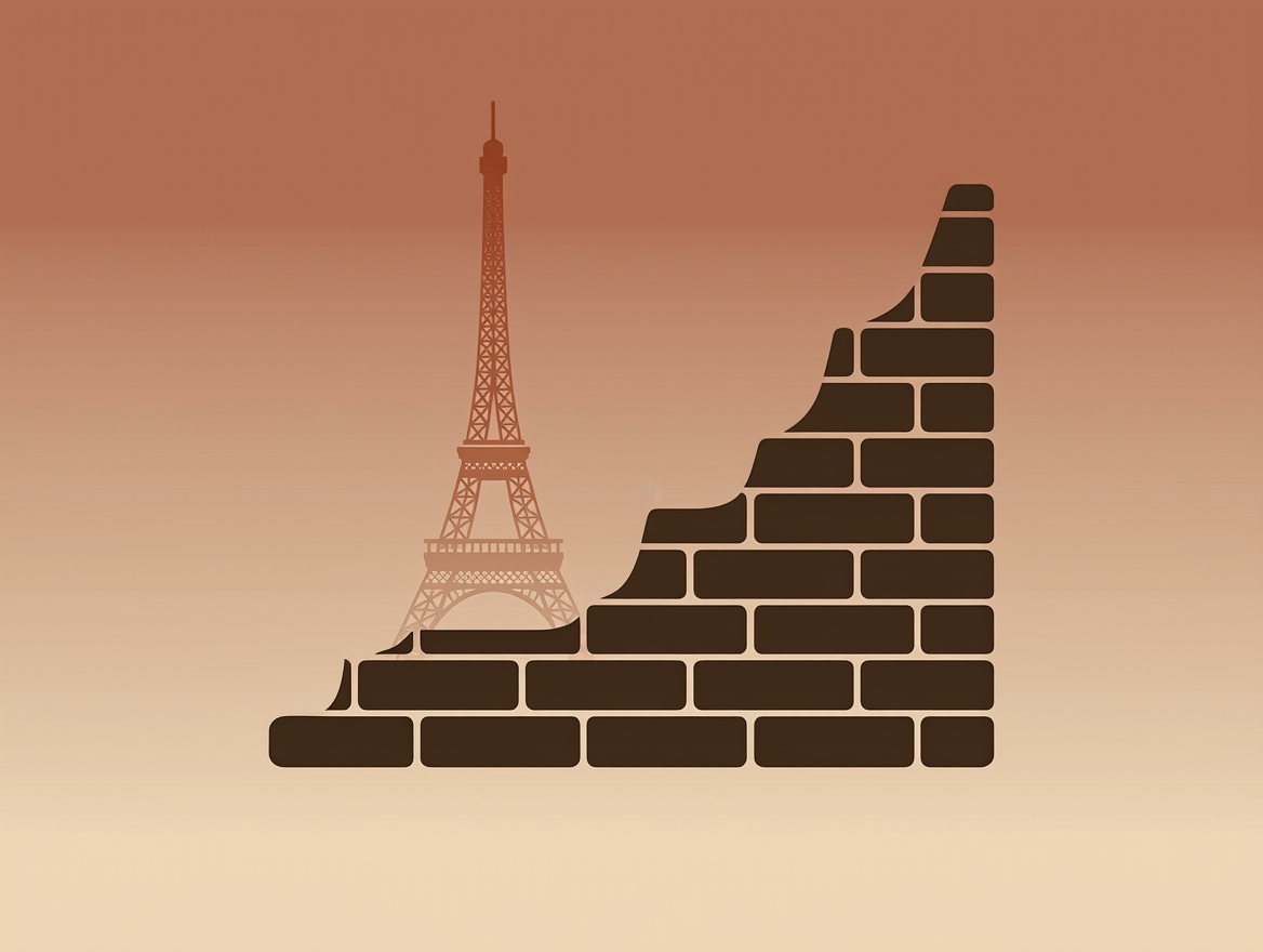 Ilustración sobre el muro romano hallado bajo París