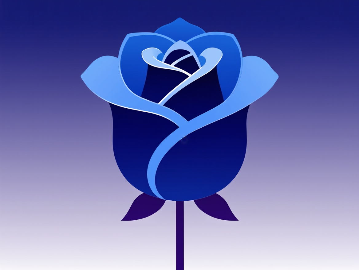 Ilustración sobre la primera rosa verdaderamente azul de la historia