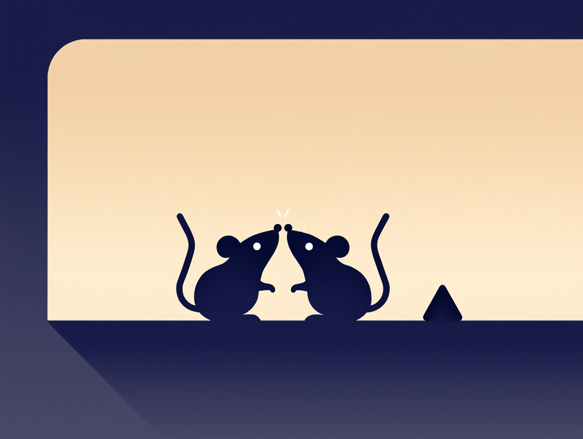 Ilustración sobre los ratones que buscan amigos ante el peligro